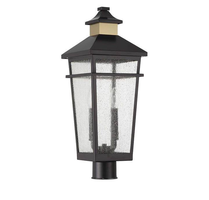 Savoy House Lighting 5-718-143  Kingsley Outdoor Matte Black With Warm Brass