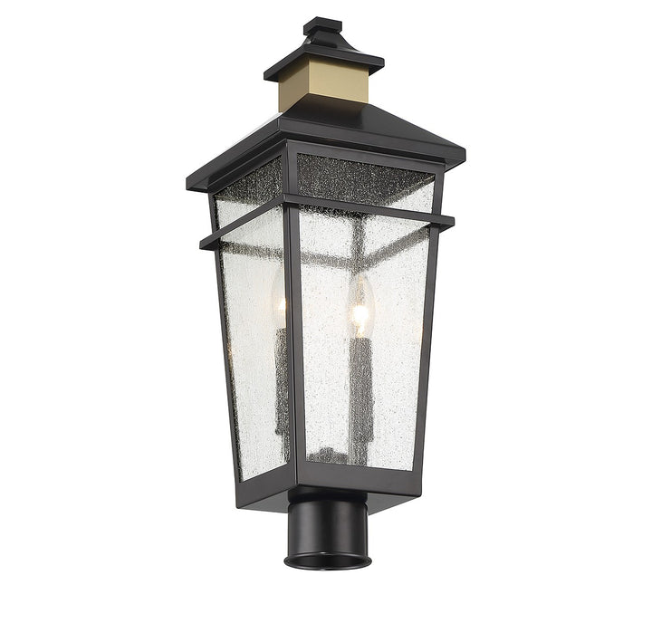Savoy House Lighting 5-718-143  Kingsley Outdoor Matte Black With Warm Brass