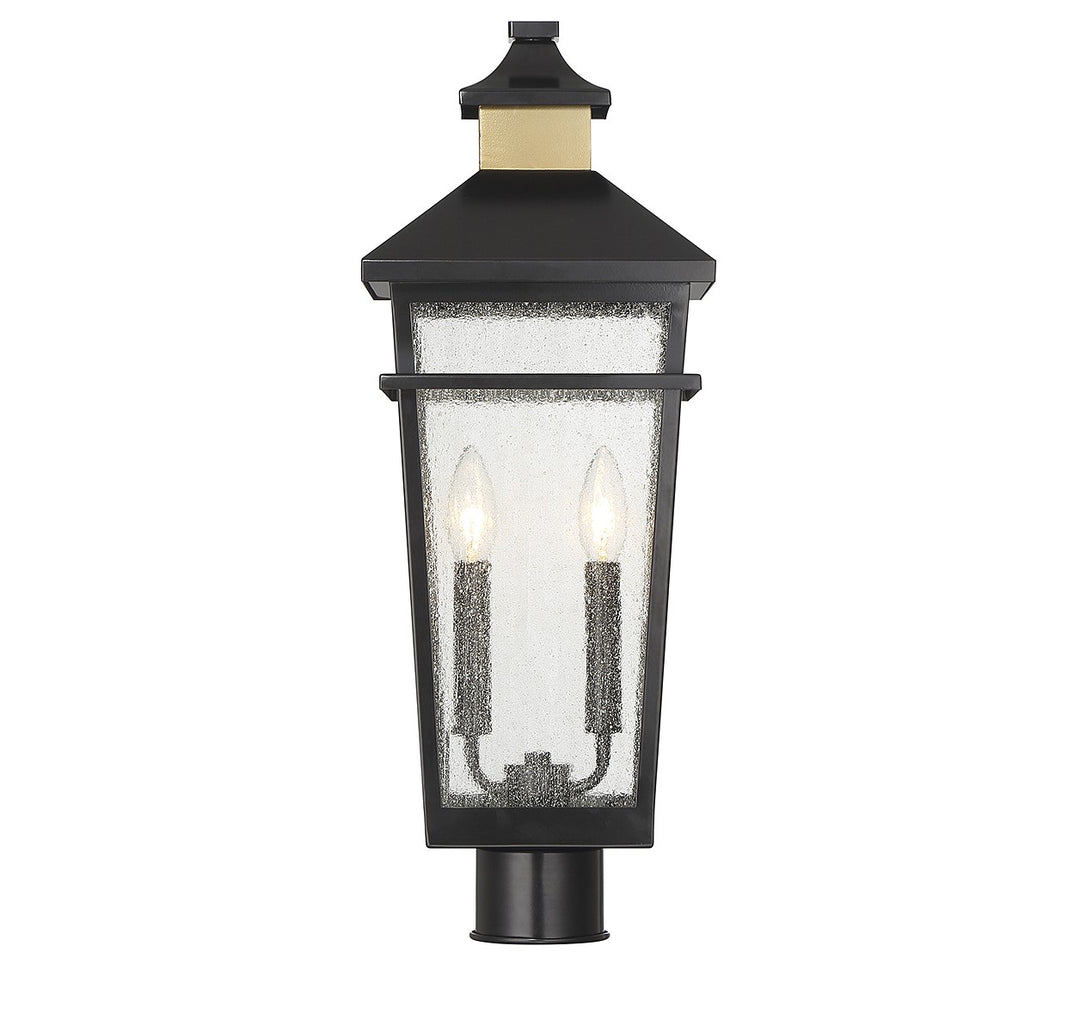 Savoy House Lighting 5-718-143  Kingsley Outdoor Matte Black With Warm Brass