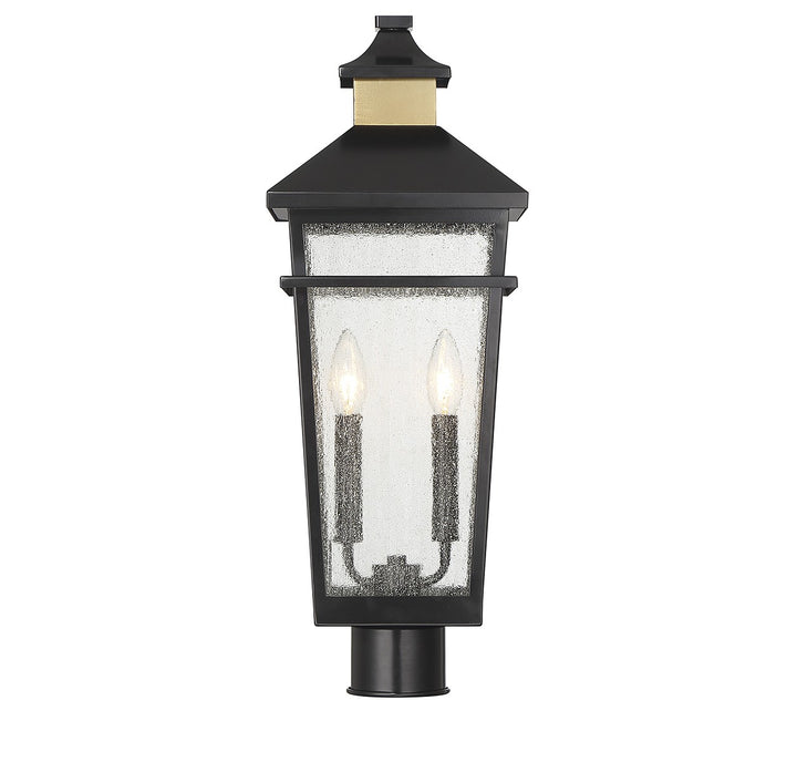 Savoy House Lighting 5-718-143  Kingsley Outdoor Matte Black With Warm Brass