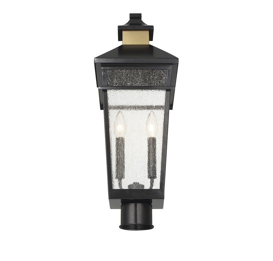Savoy House Lighting 5-718-143  Kingsley Outdoor Matte Black With Warm Brass