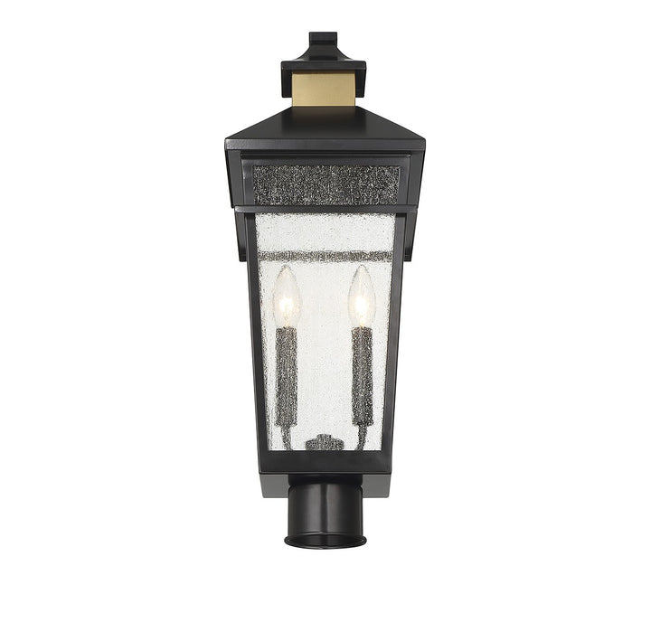 Savoy House Lighting 5-718-143  Kingsley Outdoor Matte Black With Warm Brass