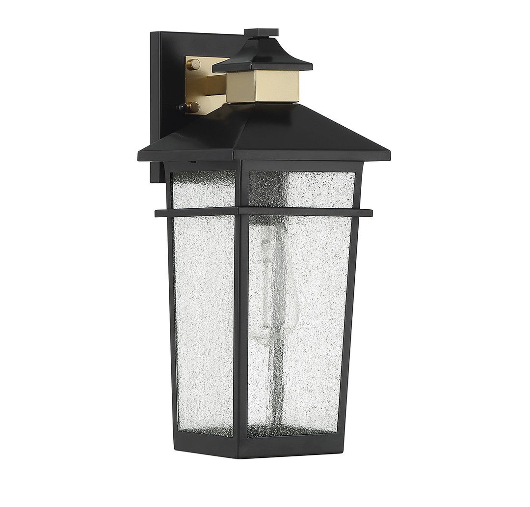 Savoy House Lighting 5-719-143  Kingsley Outdoor Matte Black With Warm Brass