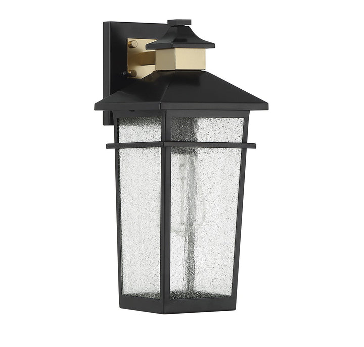 Savoy House Lighting 5-719-143  Kingsley Outdoor Matte Black With Warm Brass