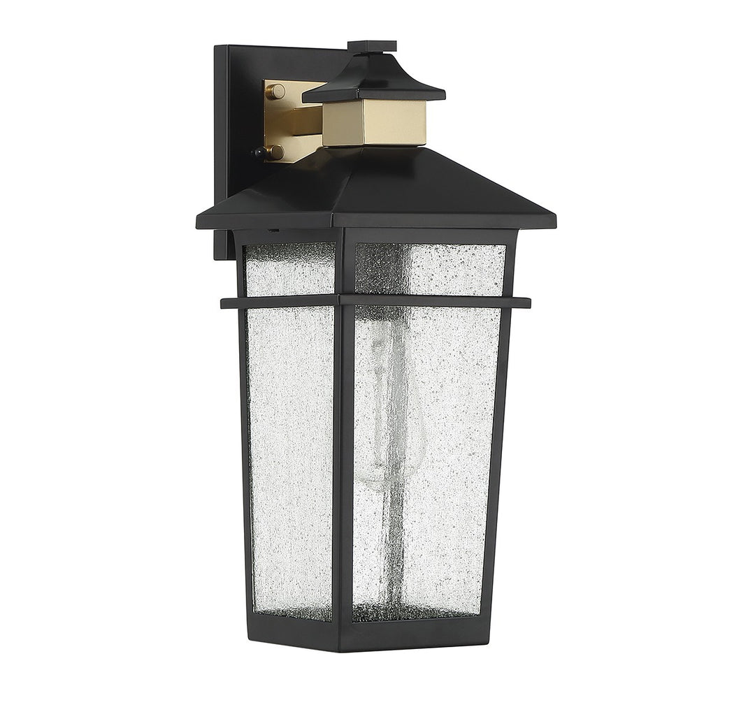 Savoy House Lighting 5-719-143  Kingsley Outdoor Matte Black With Warm Brass