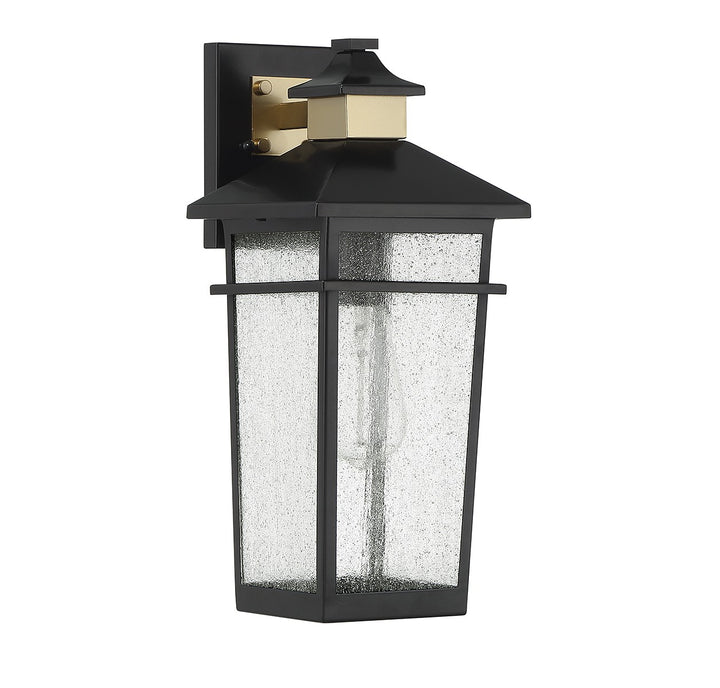 Savoy House Lighting 5-719-143  Kingsley Outdoor Matte Black With Warm Brass