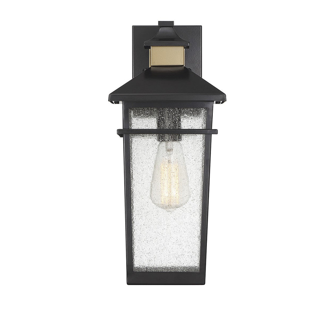 Savoy House Lighting 5-719-143  Kingsley Outdoor Matte Black With Warm Brass
