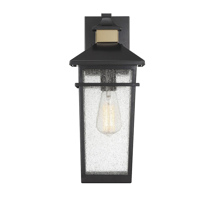 Savoy House Lighting 5-719-143  Kingsley Outdoor Matte Black With Warm Brass