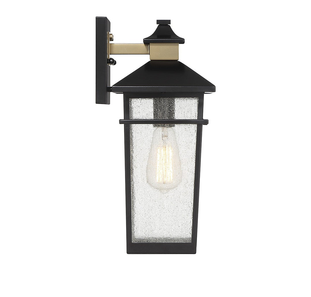 Savoy House Lighting 5-719-143  Kingsley Outdoor Matte Black With Warm Brass