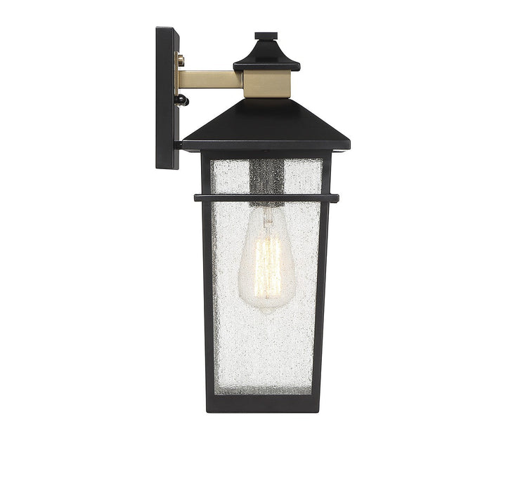Savoy House Lighting 5-719-143  Kingsley Outdoor Matte Black With Warm Brass