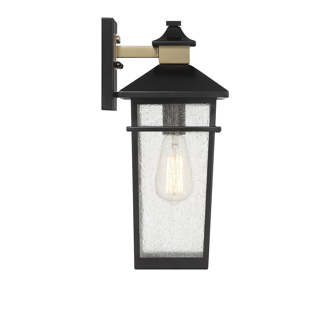 Savoy House Lighting 5-719-143  Kingsley Outdoor Matte Black With Warm Brass