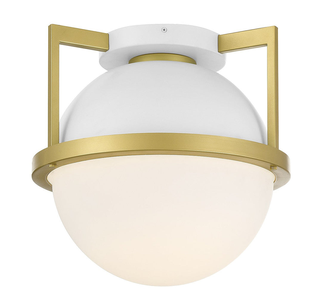 Savoy House Carlysle 6-4602-1-142 Ceiling Light - White with Warm Brass