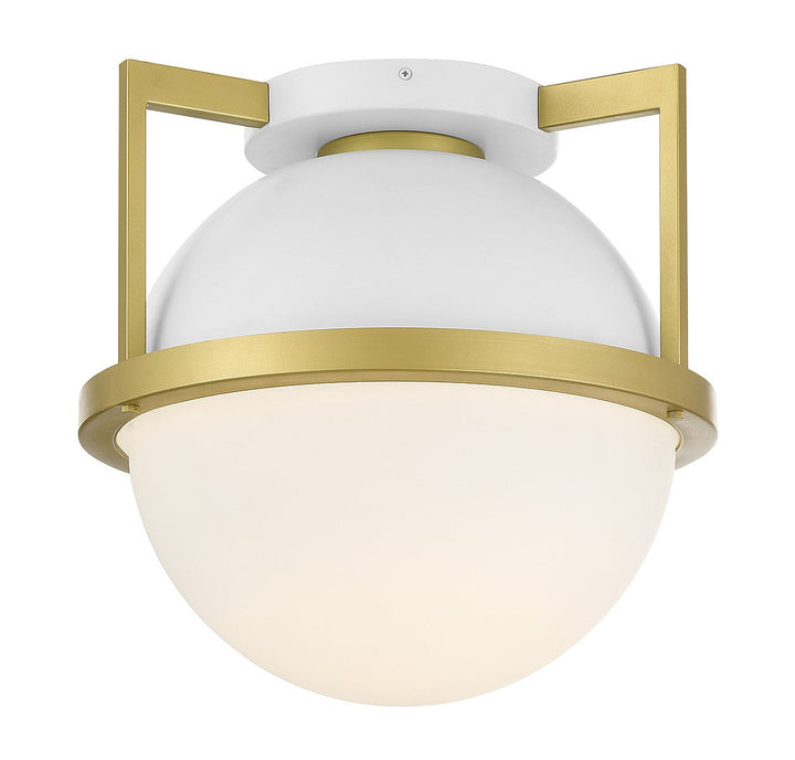 Savoy House Carlysle 6-4602-1-142 Ceiling Light - White with Warm Brass