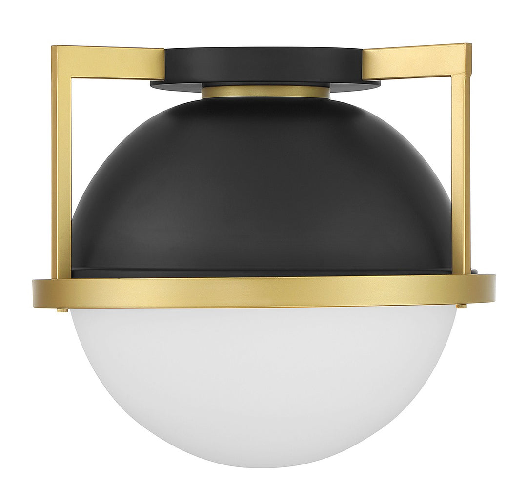 Savoy House Carlysle 6-4602-1-143 Ceiling Light - Matte Black with Warm Brass