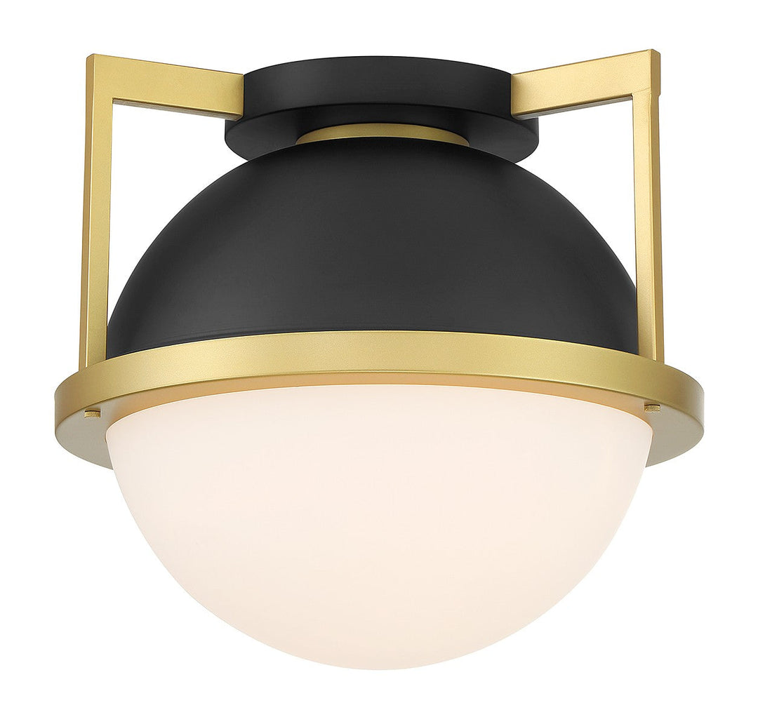 Savoy House Carlysle 6-4602-1-143 Ceiling Light - Matte Black with Warm Brass