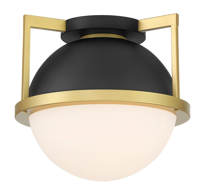 Savoy House Carlysle 6-4602-1-143 Ceiling Light - Matte Black with Warm Brass