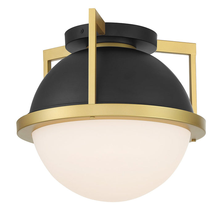 Savoy House Carlysle 6-4602-1-143 Ceiling Light - Matte Black with Warm Brass