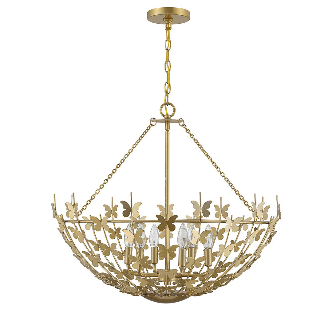 Savoy House Birch 7-4199-6-171 Chandelier Light - Burnished Brass