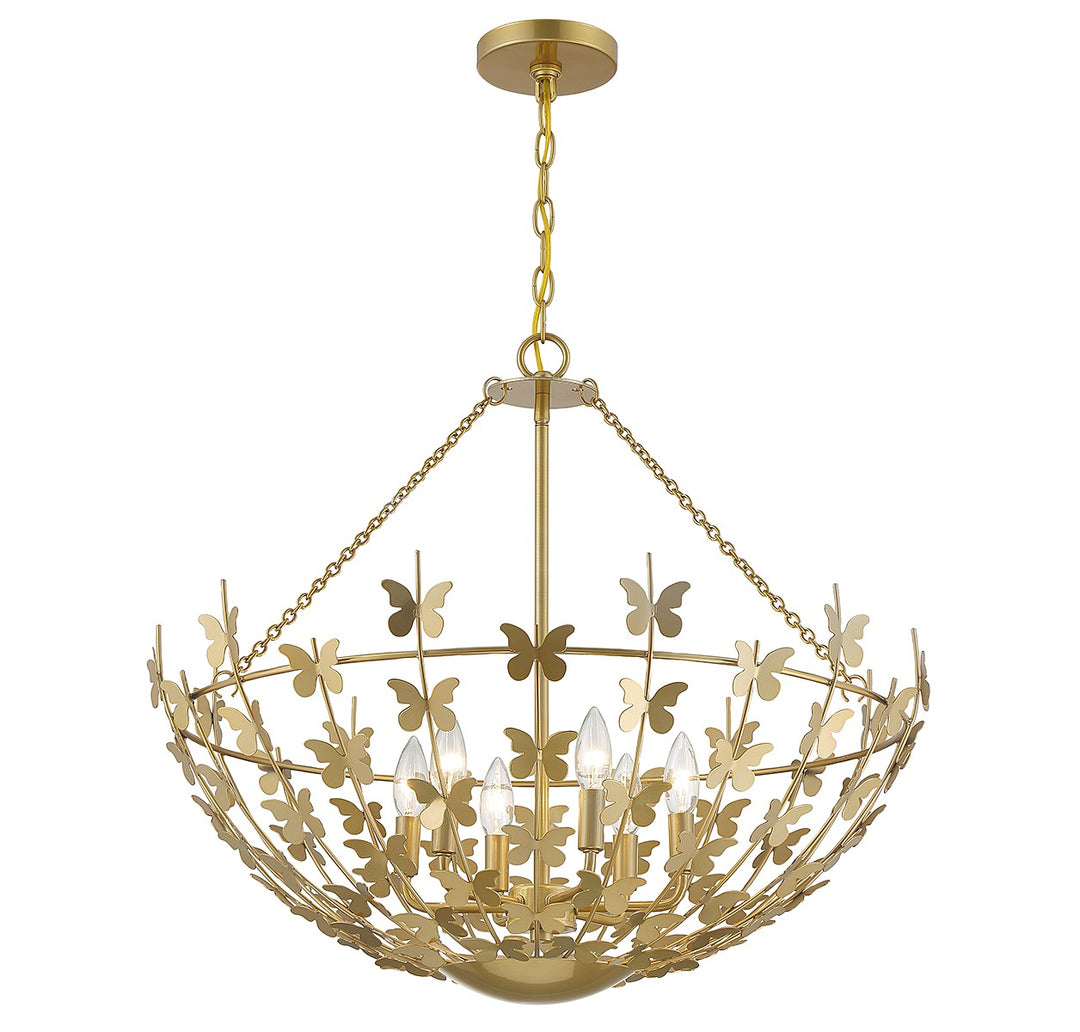Savoy House Birch 7-4199-6-171 Chandelier Light - Burnished Brass