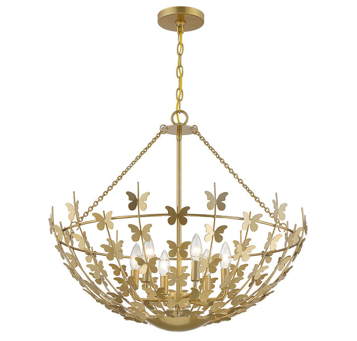 Savoy House Birch 7-4199-6-171 Chandelier Light - Burnished Brass