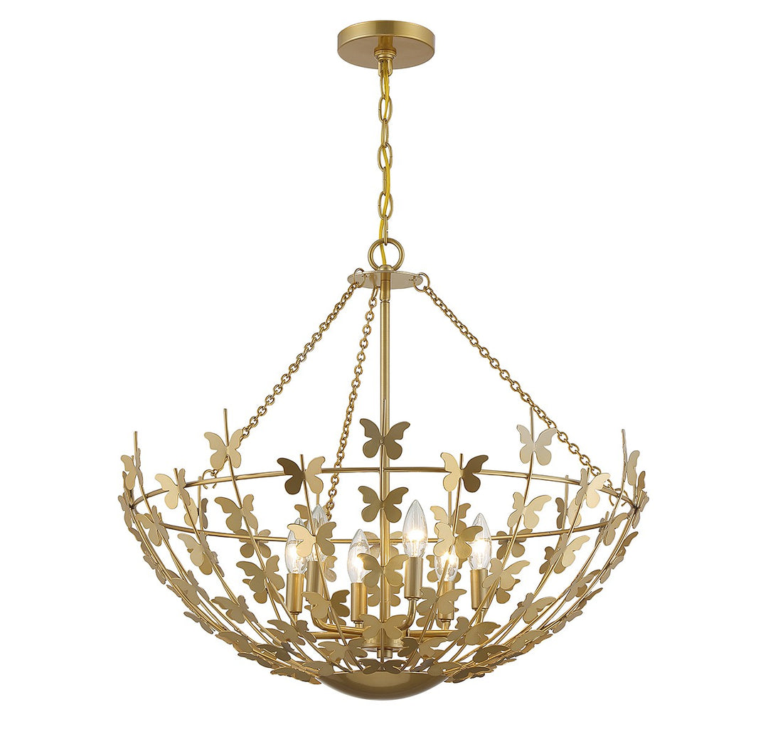 Savoy House Birch 7-4199-6-171 Chandelier Light - Burnished Brass