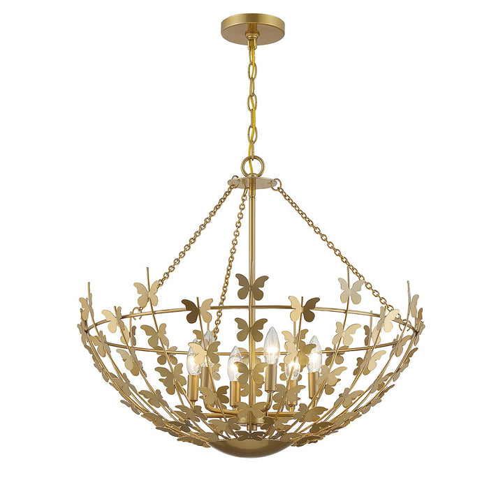 Savoy House Birch 7-4199-6-171 Chandelier Light - Burnished Brass