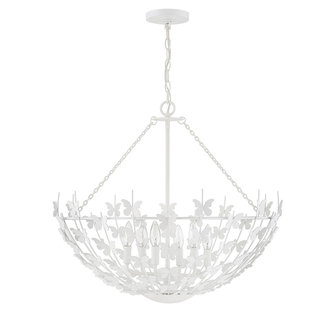 Savoy House Birch 7-4199-6-83 Chandelier Light - Bisque White