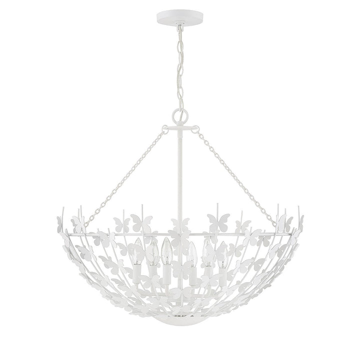 Savoy House Birch 7-4199-6-83 Chandelier Light - Bisque White