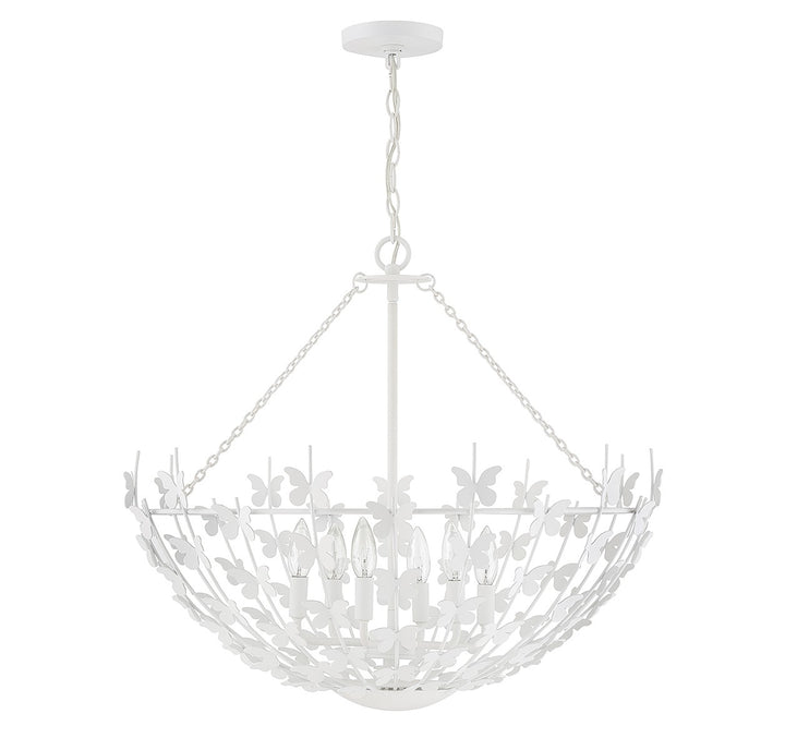 Savoy House Birch 7-4199-6-83 Chandelier Light - Bisque White