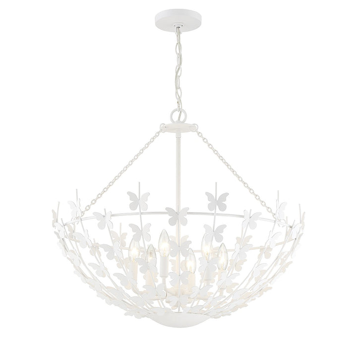 Savoy House Birch 7-4199-6-83 Chandelier Light - Bisque White