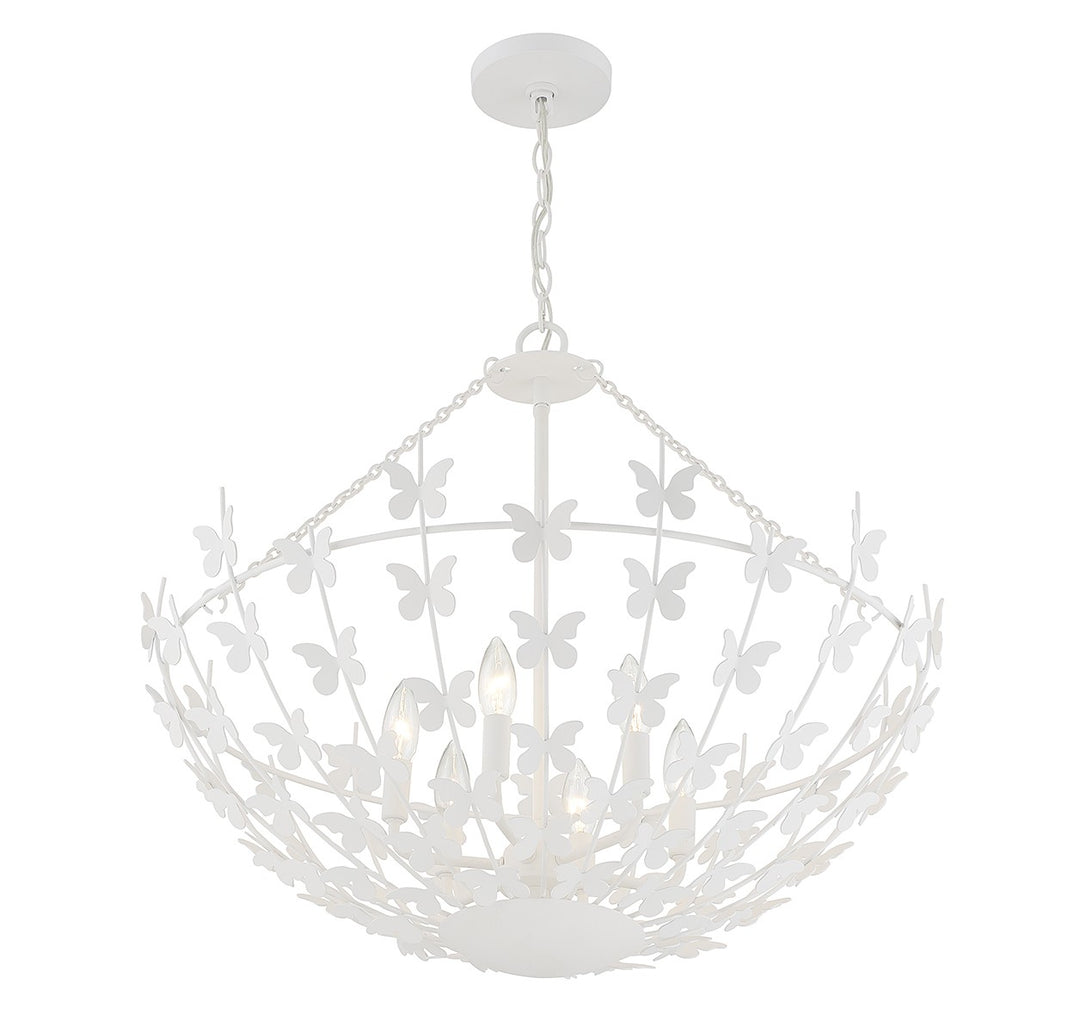 Savoy House Birch 7-4199-6-83 Chandelier Light - Bisque White