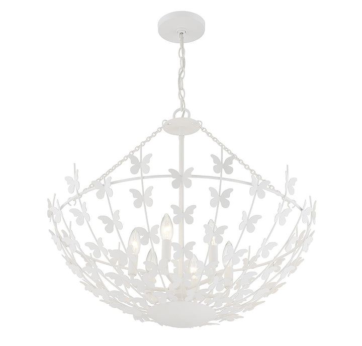 Savoy House Birch 7-4199-6-83 Chandelier Light - Bisque White