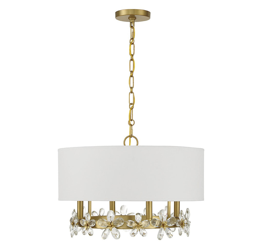 Savoy House Dahlia 7-4366-4-322 Chandelier Light - Warm Brass