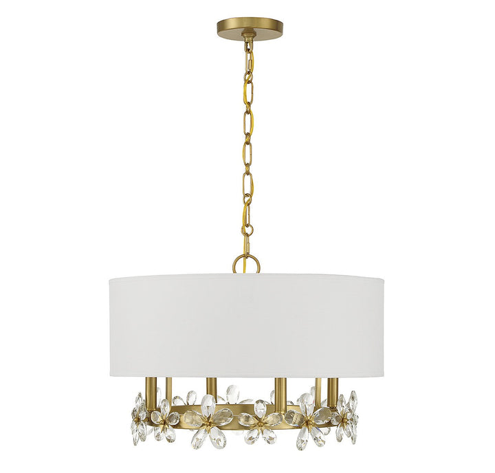 Savoy House Dahlia 7-4366-4-322 Chandelier Light - Warm Brass