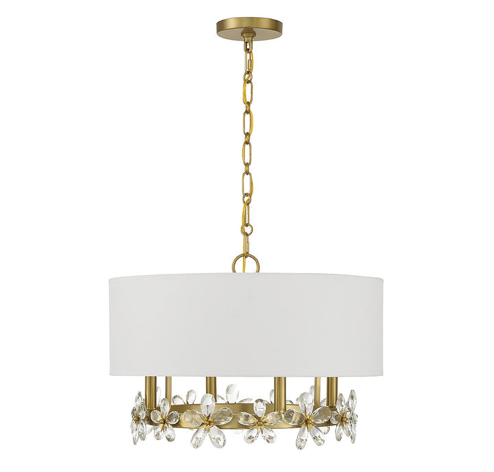 Savoy House Dahlia 7-4366-4-322 Chandelier Light - Warm Brass