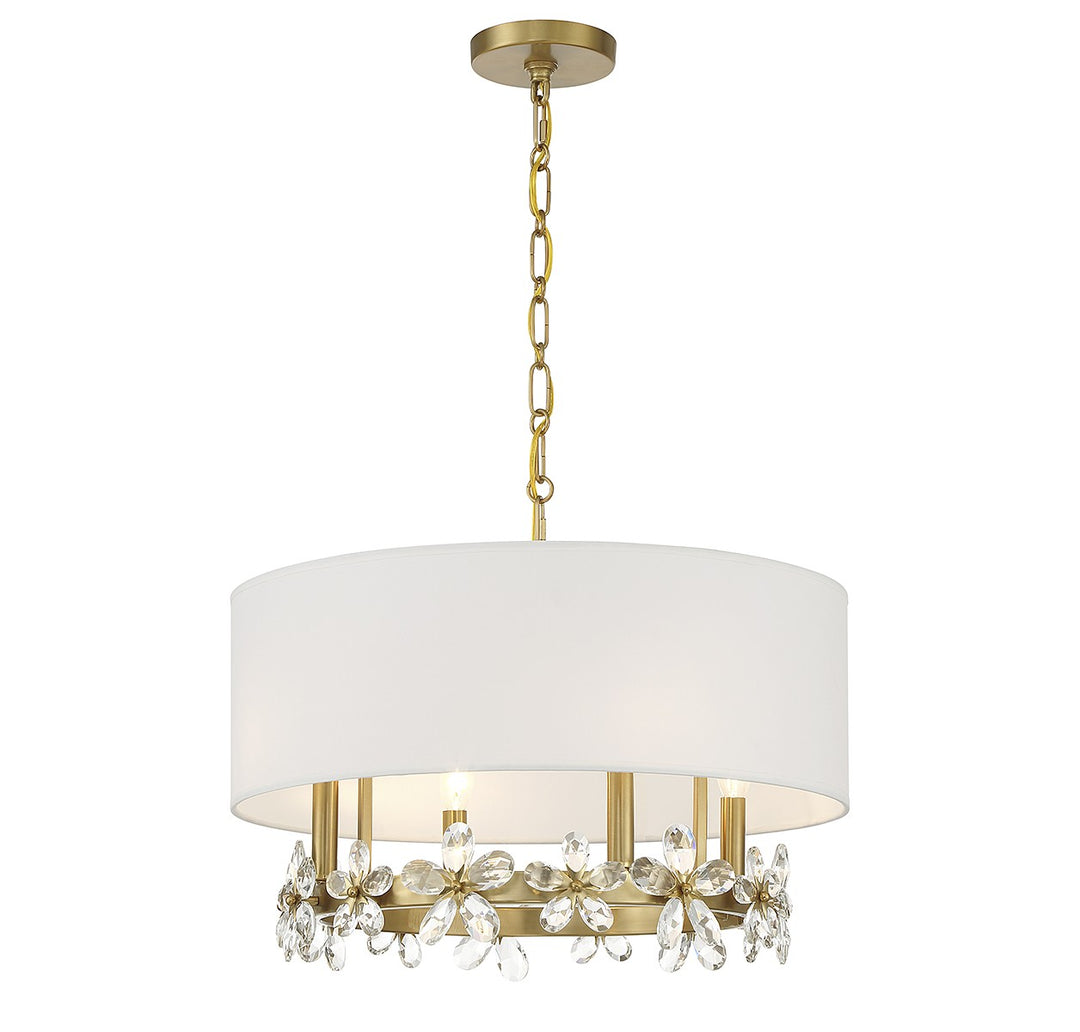 Savoy House Dahlia 7-4366-4-322 Chandelier Light - Warm Brass