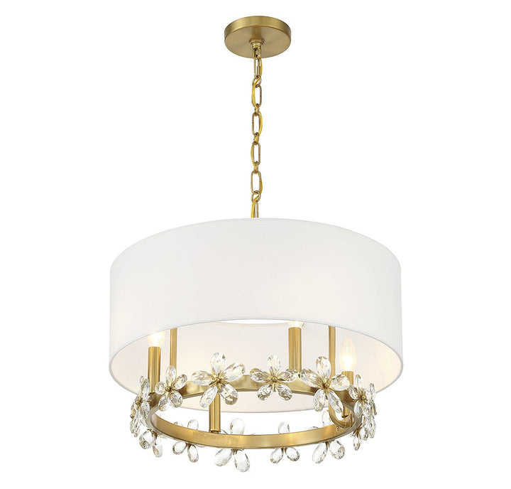 Savoy House Dahlia 7-4366-4-322 Chandelier Light - Warm Brass