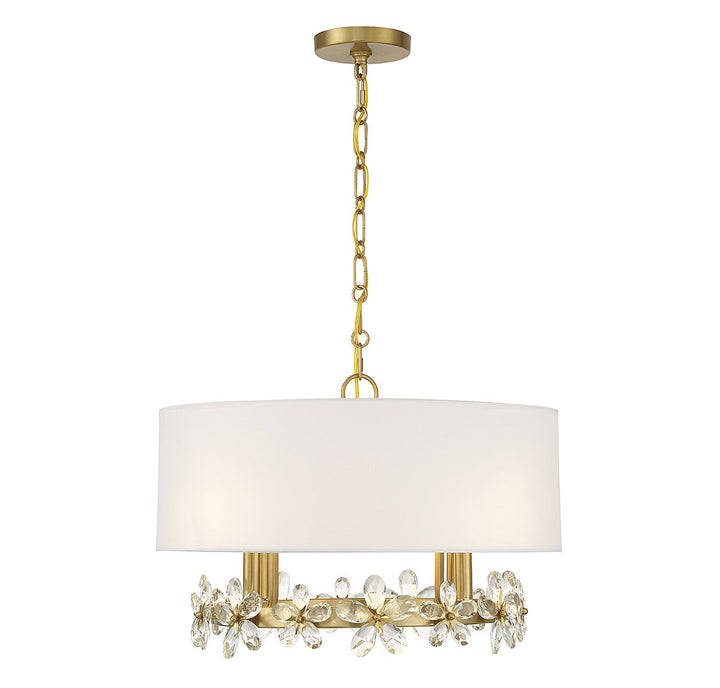 Savoy House Dahlia 7-4366-4-322 Chandelier Light - Warm Brass