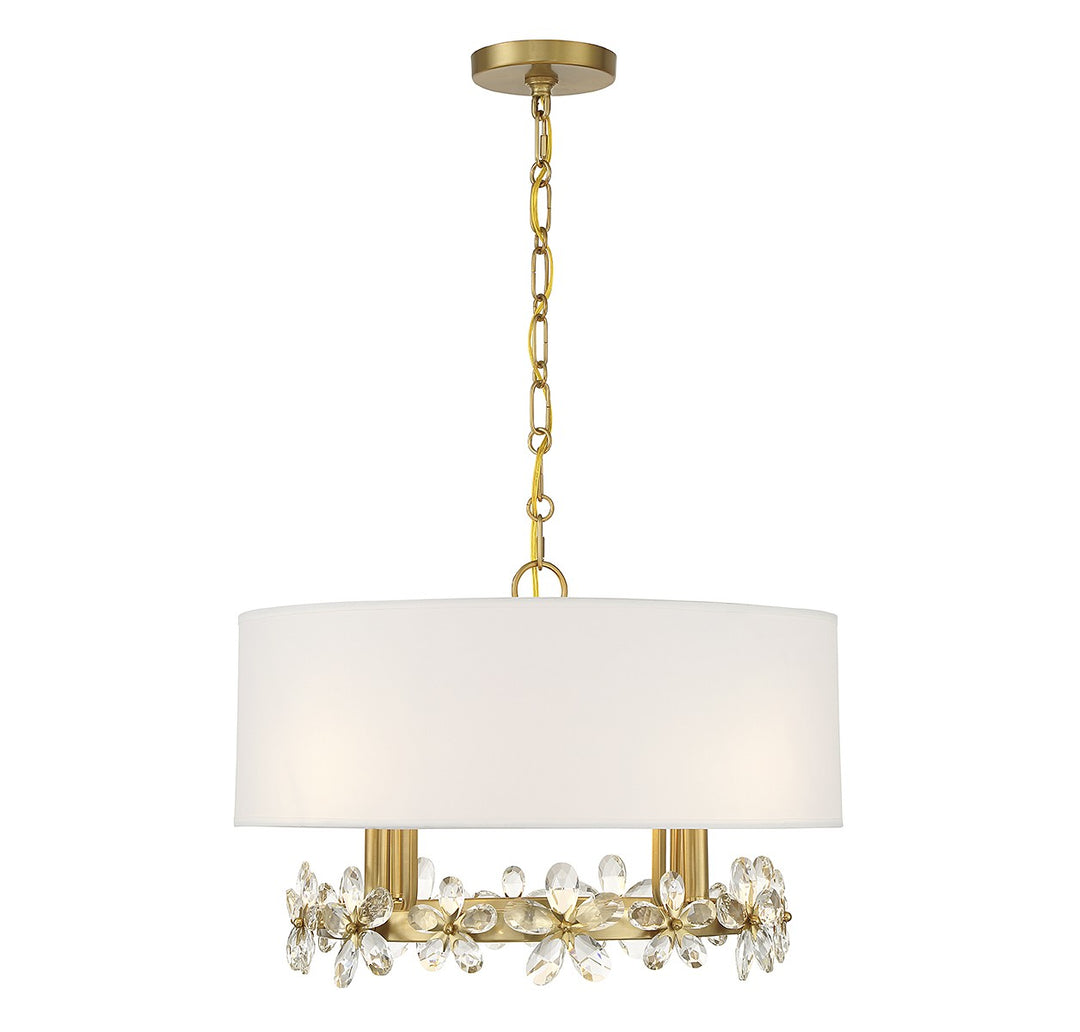Savoy House Dahlia 7-4366-4-322 Chandelier Light - Warm Brass