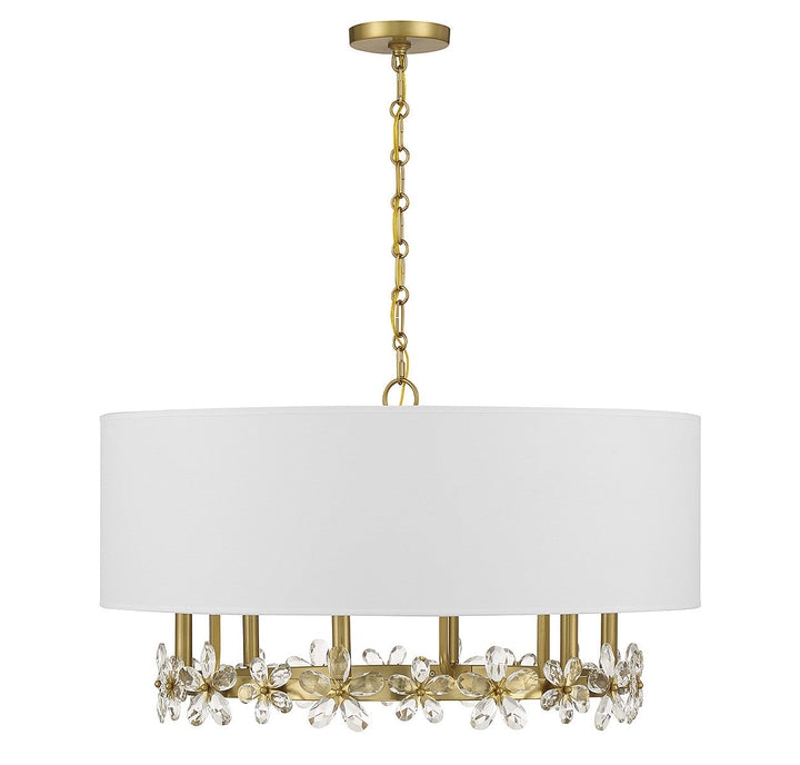 Savoy House Dahlia 7-4368-6-322 Chandelier Light - Warm Brass