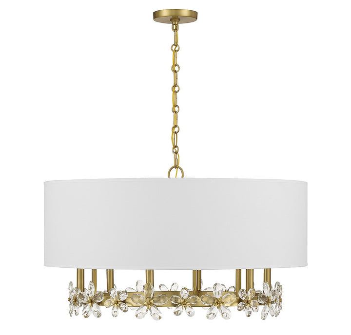 Savoy House Dahlia 7-4368-6-322 Chandelier Light - Warm Brass