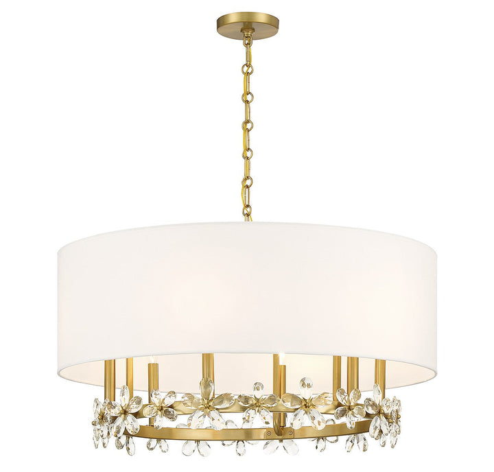 Savoy House Dahlia 7-4368-6-322 Chandelier Light - Warm Brass