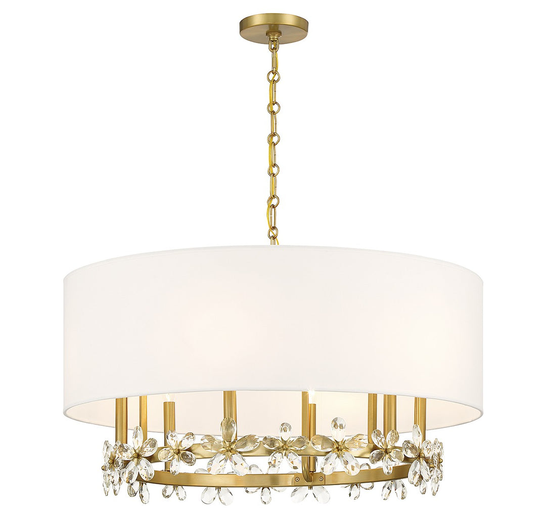 Savoy House Dahlia 7-4368-6-322 Chandelier Light - Warm Brass