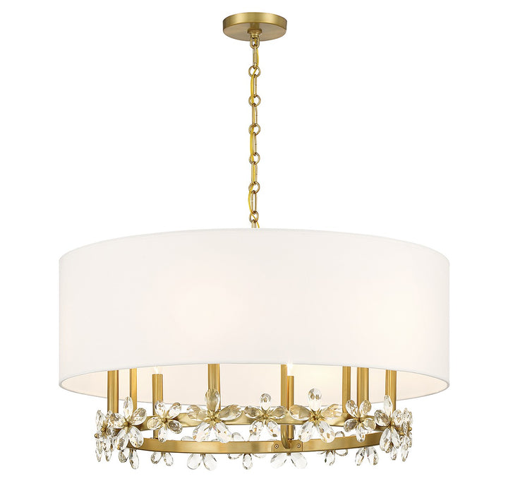 Savoy House Dahlia 7-4368-6-322 Chandelier Light - Warm Brass