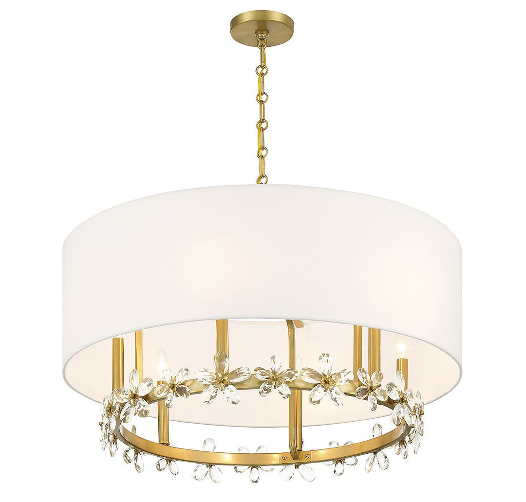 Savoy House Dahlia 7-4368-6-322 Chandelier Light - Warm Brass