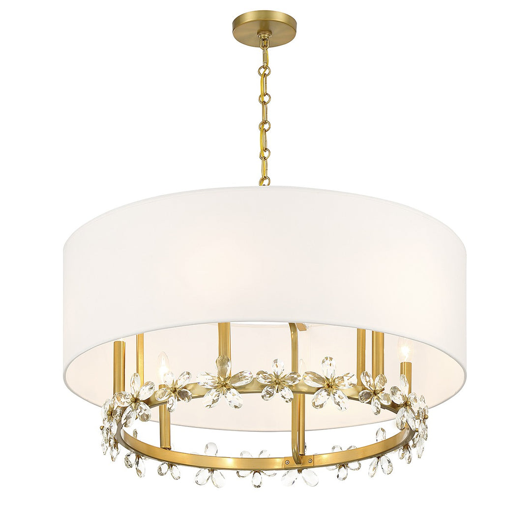 Savoy House Dahlia 7-4368-6-322 Chandelier Light - Warm Brass