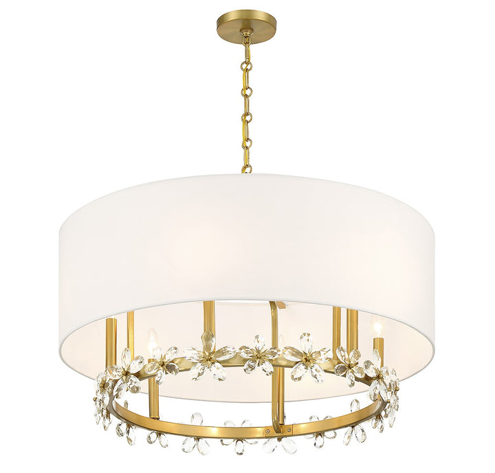 Savoy House Dahlia 7-4368-6-322 Chandelier Light - Warm Brass