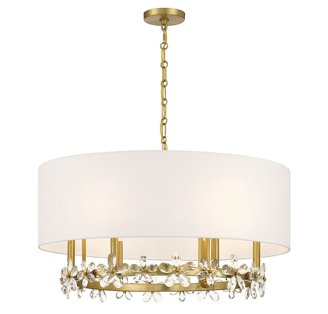 Savoy House Dahlia 7-4368-6-322 Chandelier Light - Warm Brass