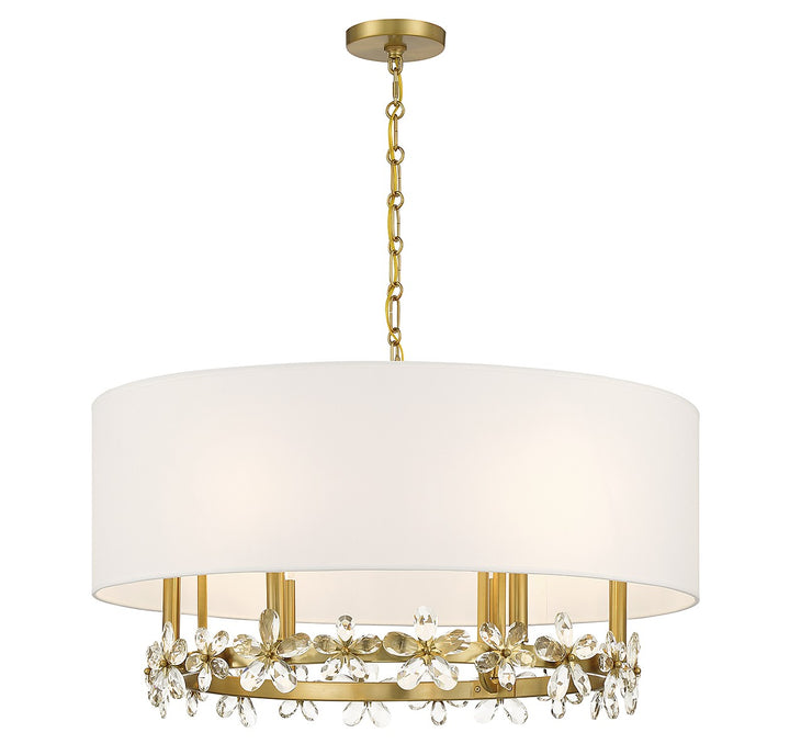 Savoy House Dahlia 7-4368-6-322 Chandelier Light - Warm Brass