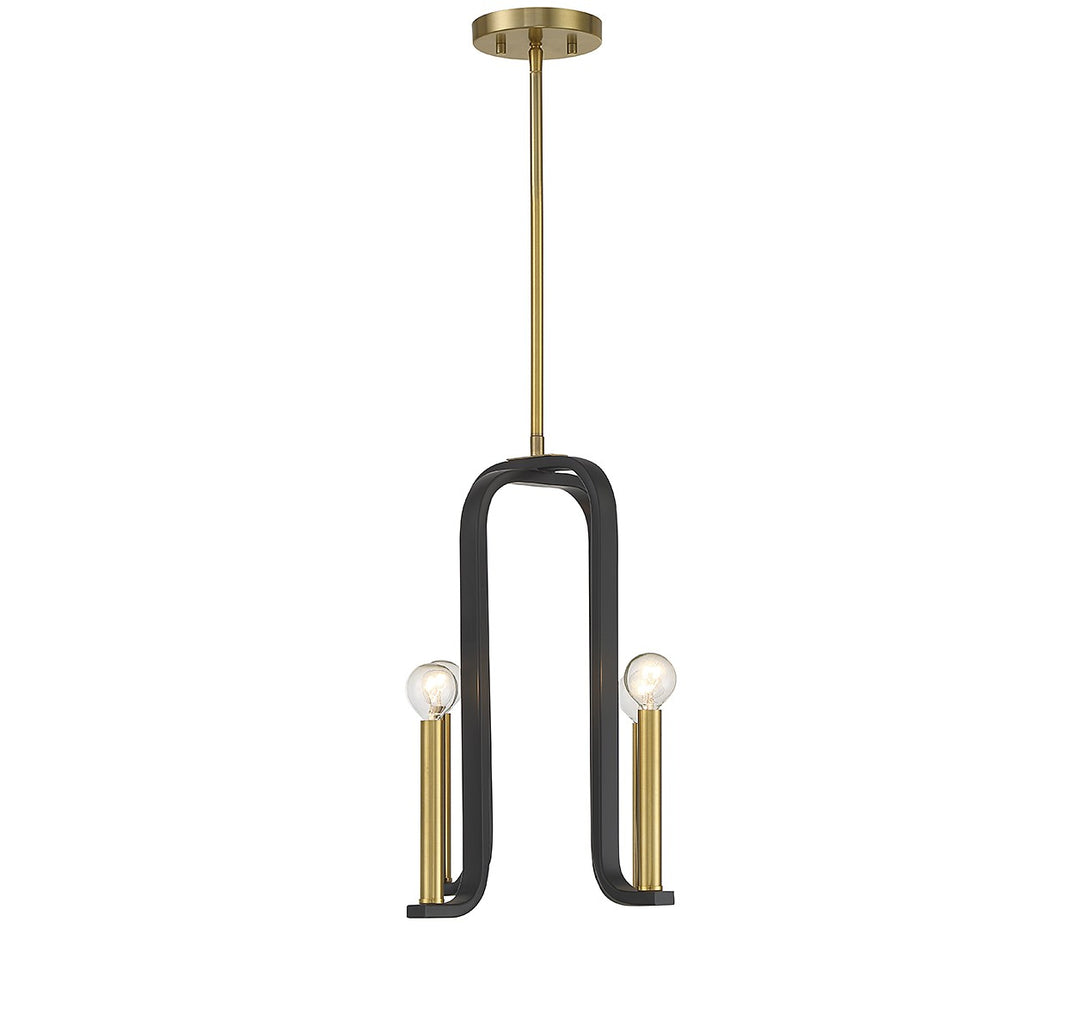 Savoy House Archway 7-5532-4-143 Chandelier Light - Matte Black with Warm Brass